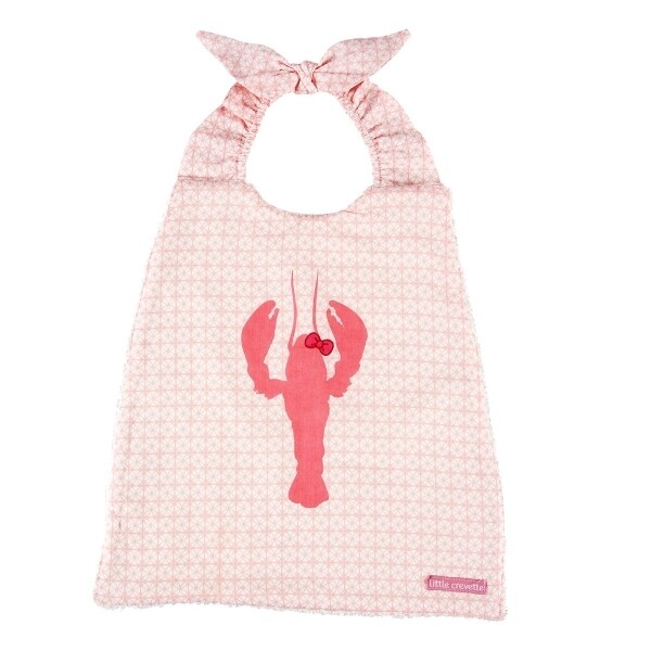 Bavoir élastiqué homard coquette - Little Crevette