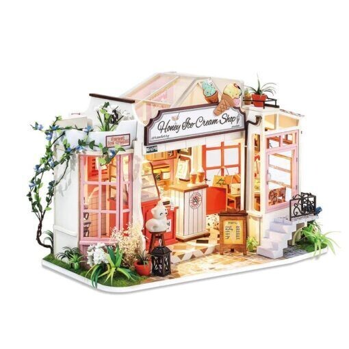 Kit maison miniature bricolage - magasin de glace au miel - Hands Craft