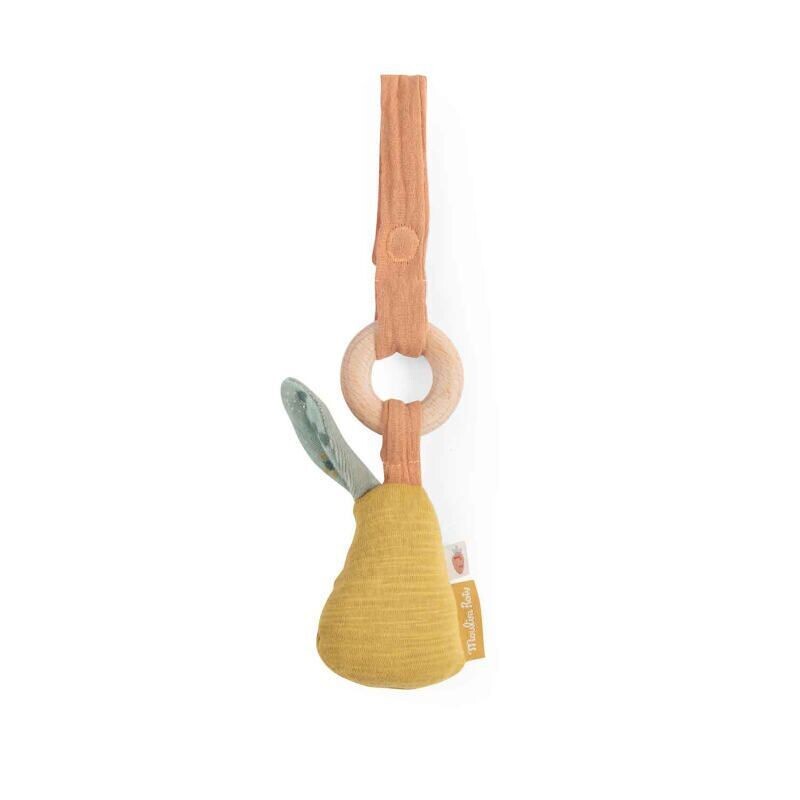 Hochet anneau bois poire "Trois petits lapins" - Moulin Roty