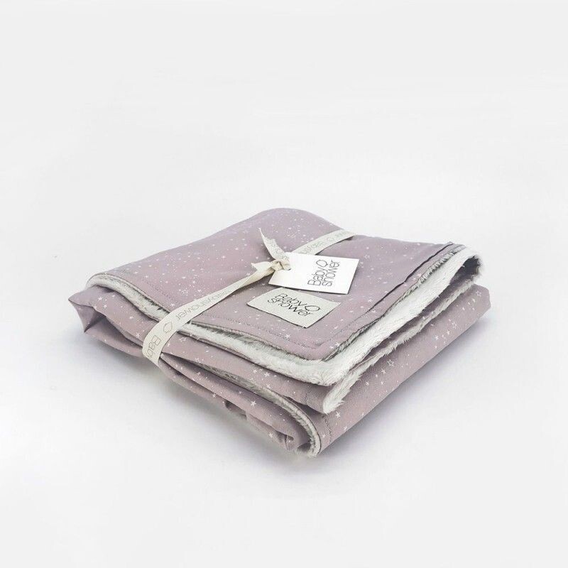 Couverture polaire rose étoiles - Baby Shower Couverture polaire rose étoiles - Baby Shower
