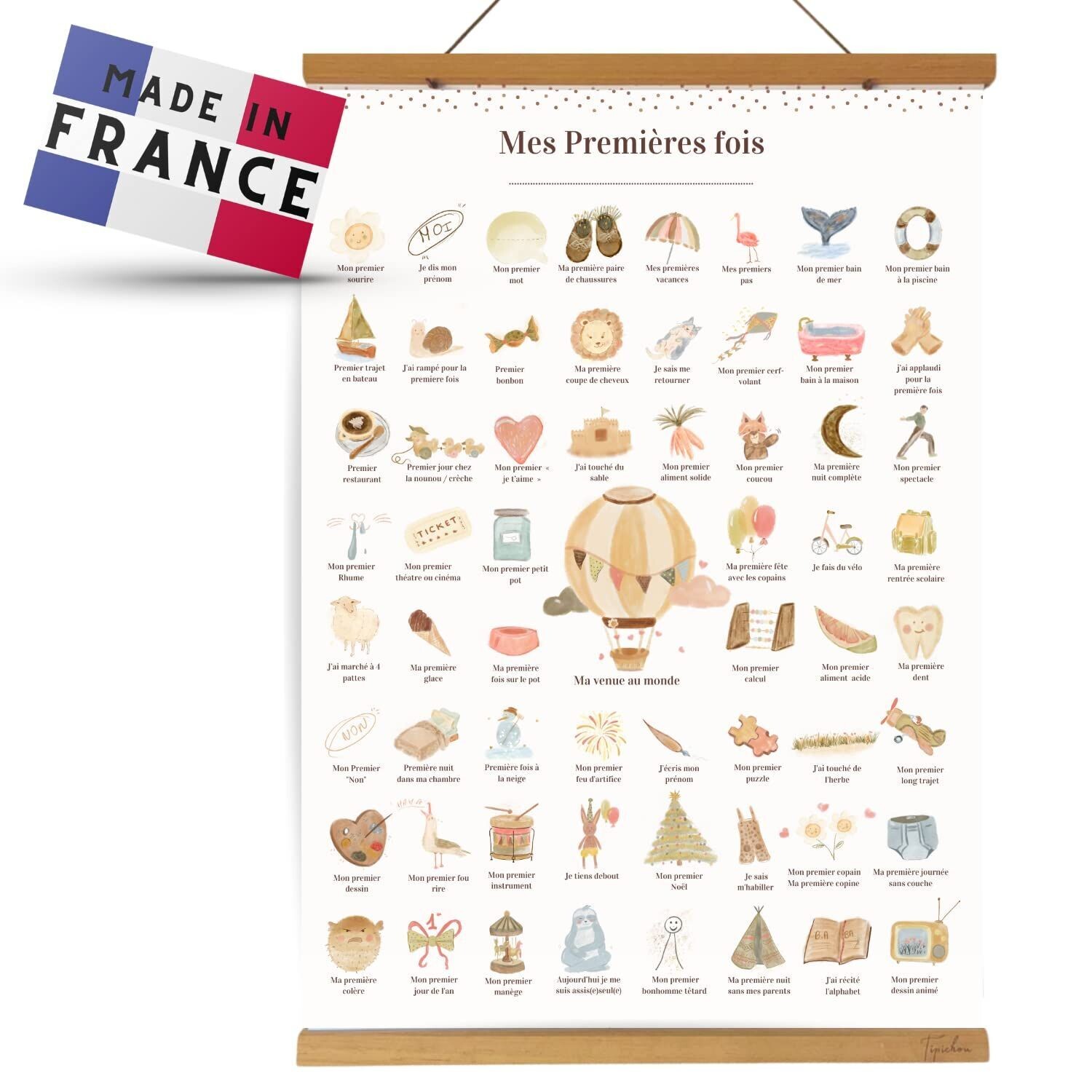 Affiche "Mes Premières Fois" à tamponner - Tipichou