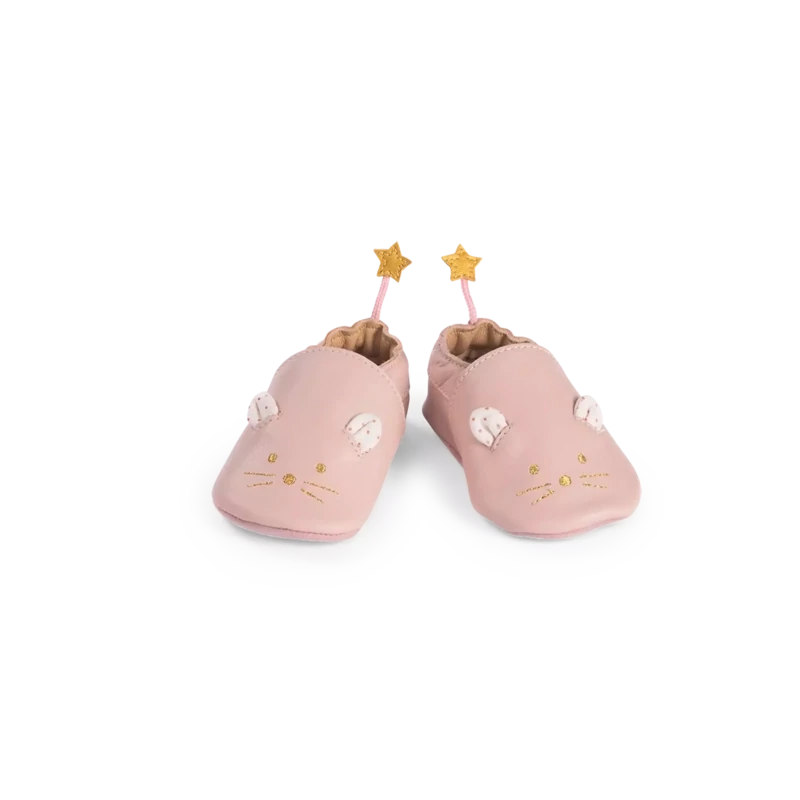 Chaussons cuir souris 6/12 mois "la petite école de danse" - Moulin Roty