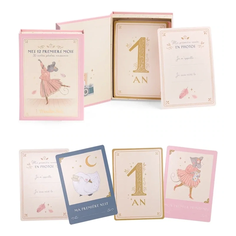 Cartes mes 12 premiers mois "la petite école de danse" - moulin Roty