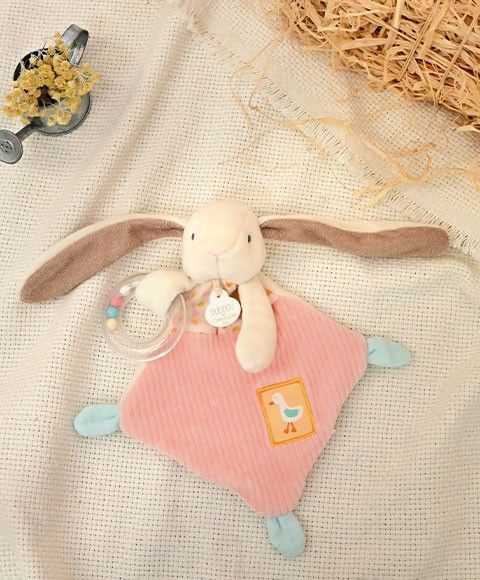 Lapin ciboulette doudou hochet - Doudou et Cie