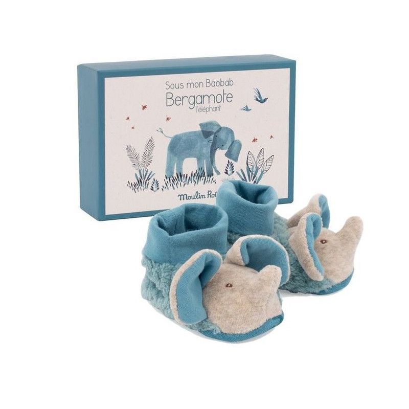 Chaussons éléphant Chaussons éléphant "Sous mon baobab" - Moulin Roty