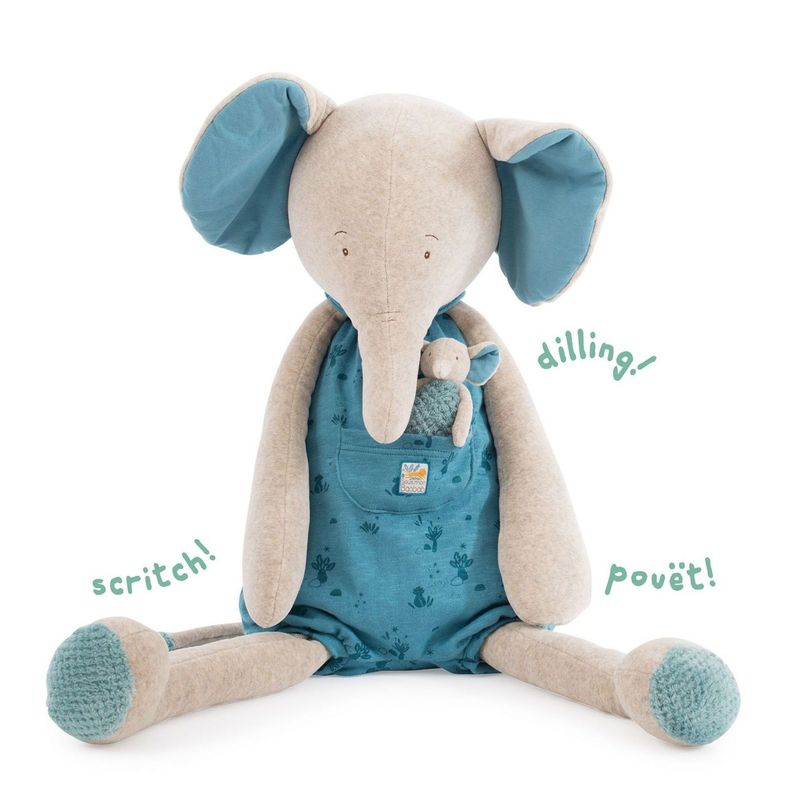 Peluche géante éléphant Bergamote Peluche géante éléphant Bergamote "Sous mon baobab" - Moulin Roty