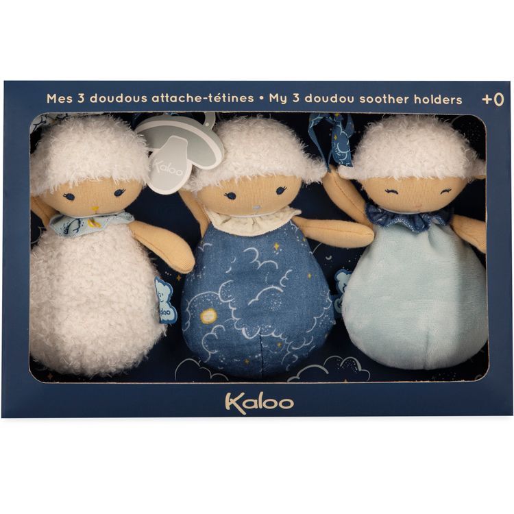 Mes 3 doudous attache-tétines Mes 3 doudous attache-tétines "Doux sommeil" - Kaloo