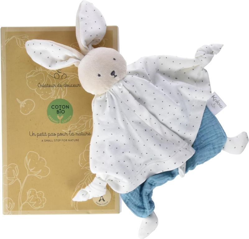 Doudou coton bio lapinou bleu - Kaloo Doudou coton bio lapinou bleu - Kaloo