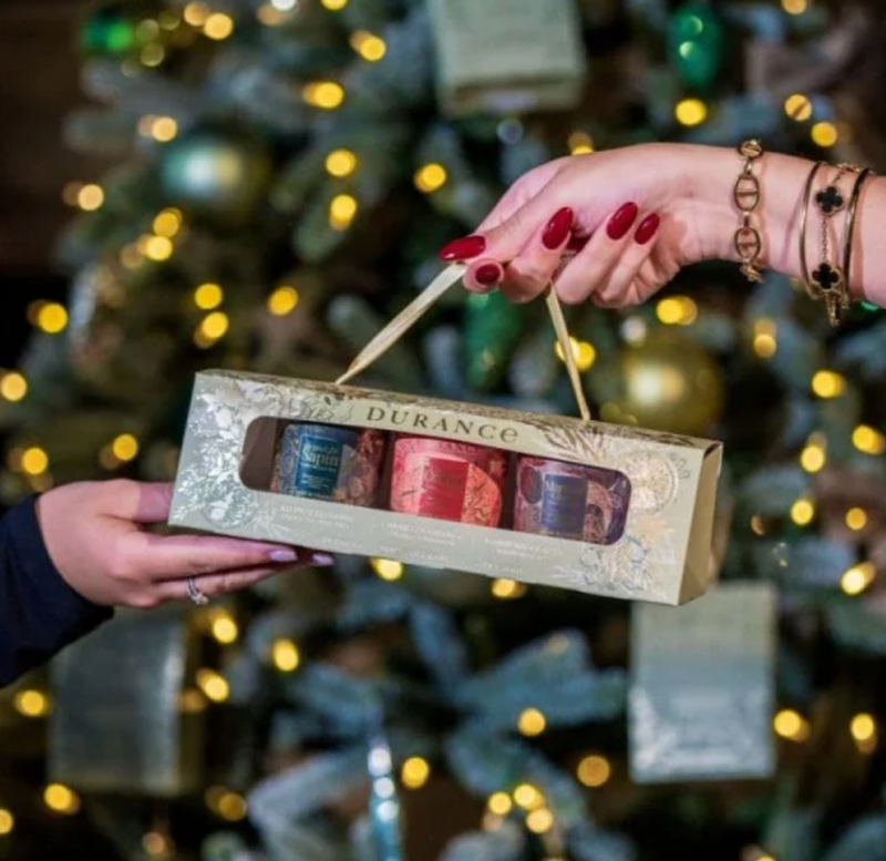Coffret Bougies Parfumées (Sapin, Cannelle, Marrons)