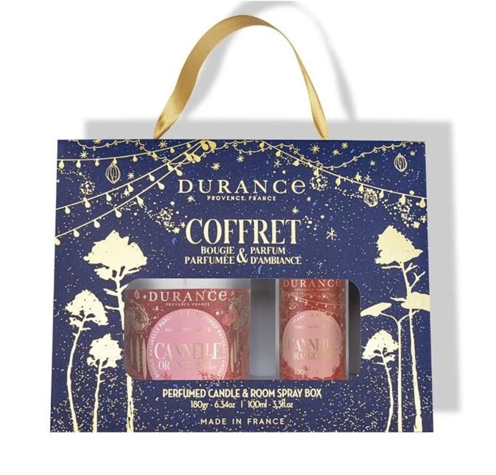 Coffret Bougie et Parfum d'Ambiance Cannelle-Orange