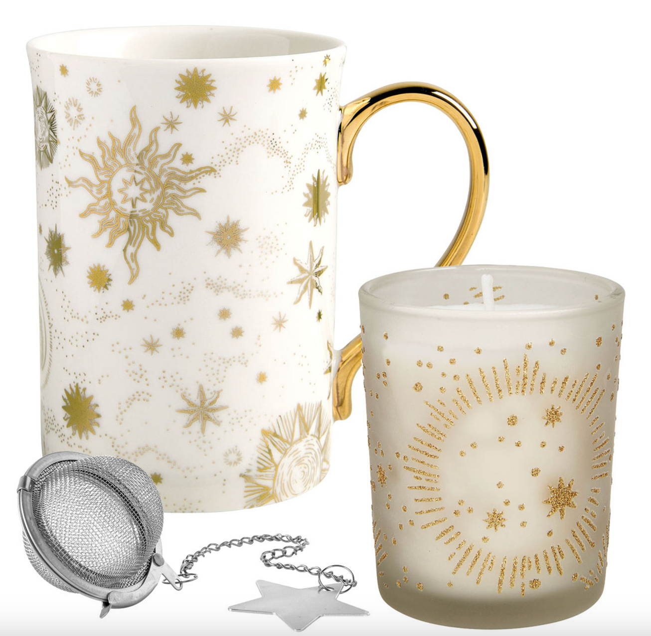 Coffret bougie parfumée et mug Fête Céleste - Thé de Fête