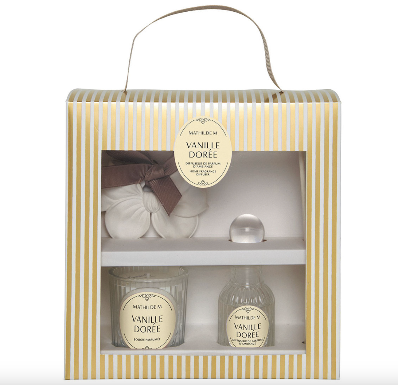 Coffret découverte diffuseur bougie et décor parfumé Les Intemporelles - Vanille Dorée