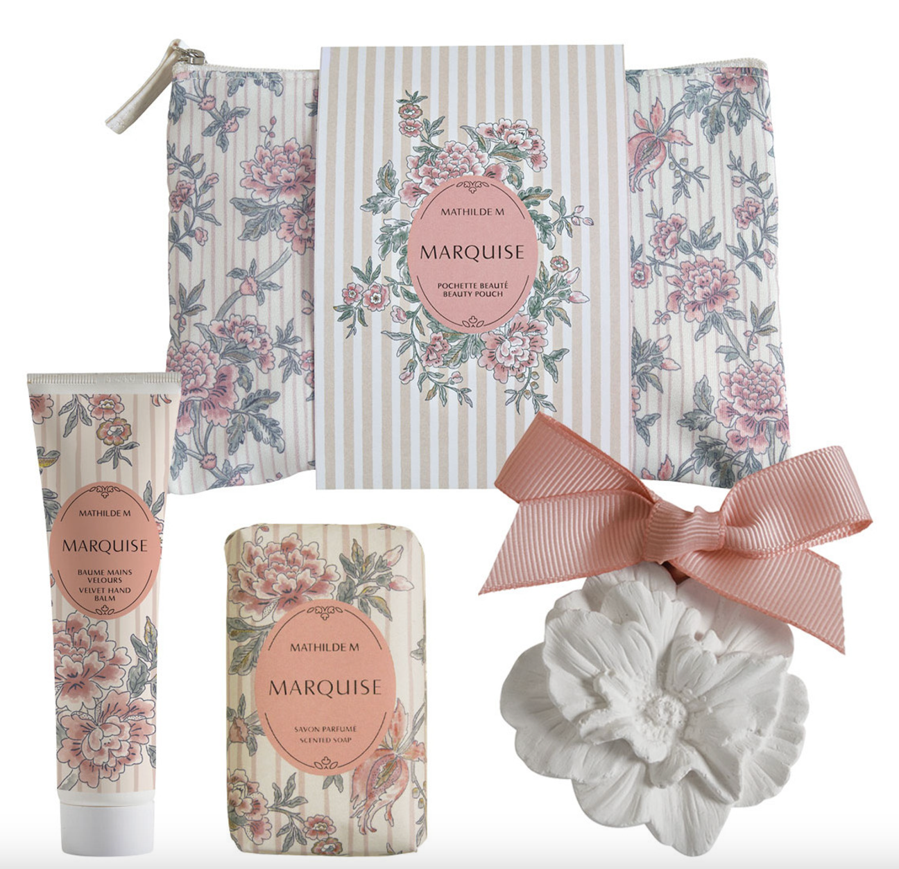 Pochette Beauté baume mains savon et décor parfumé - Marquise