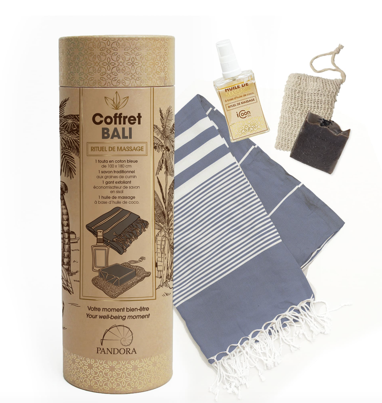 Coffret Fouta Bali Indigo - La Chaise Longue