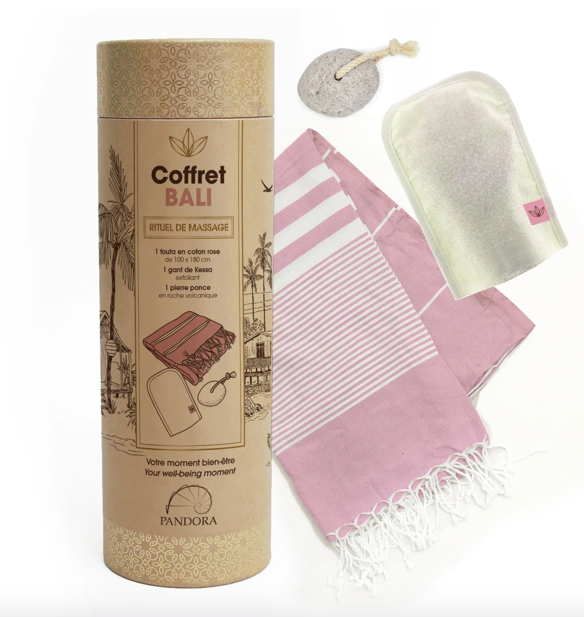Coffret Fouta Bali Rose - La Chaise Longue