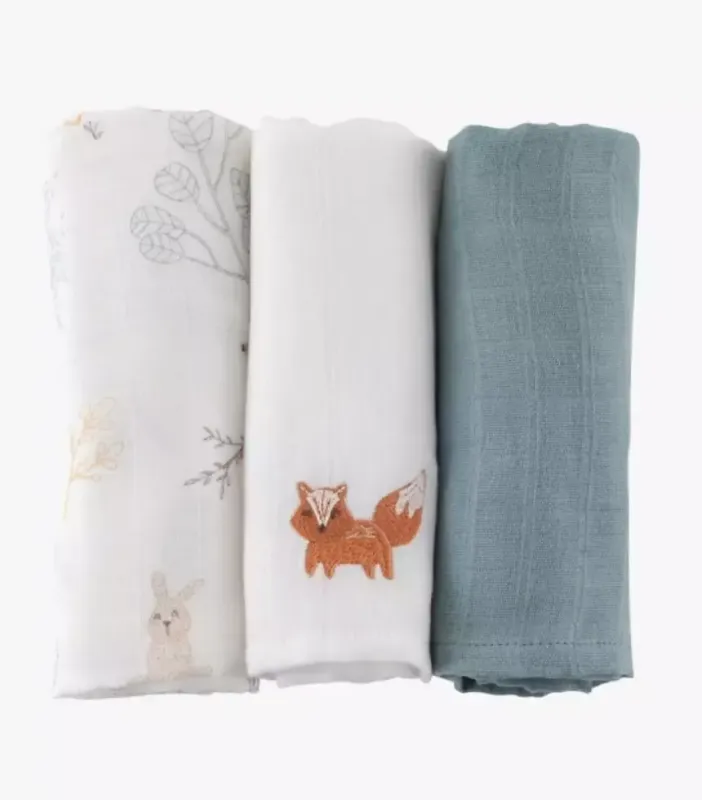 Lot de 3 langes Dream forest - Little Crevette Lot de 3 langes Dream forest - Little Crevette