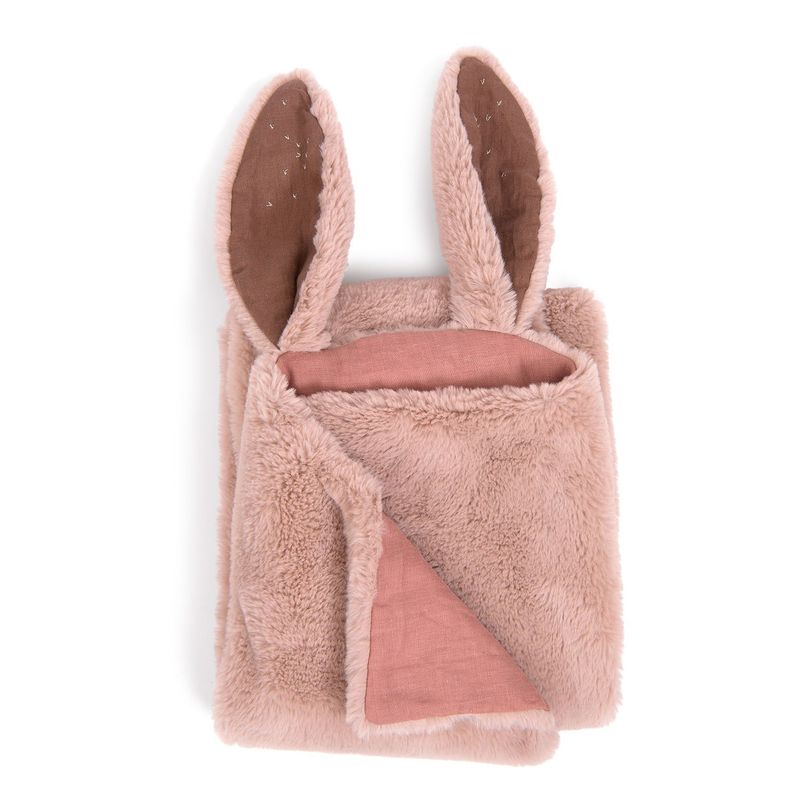 Plaid lapin rose - Moulin Roty Plaid lapin rose - Moulin Roty