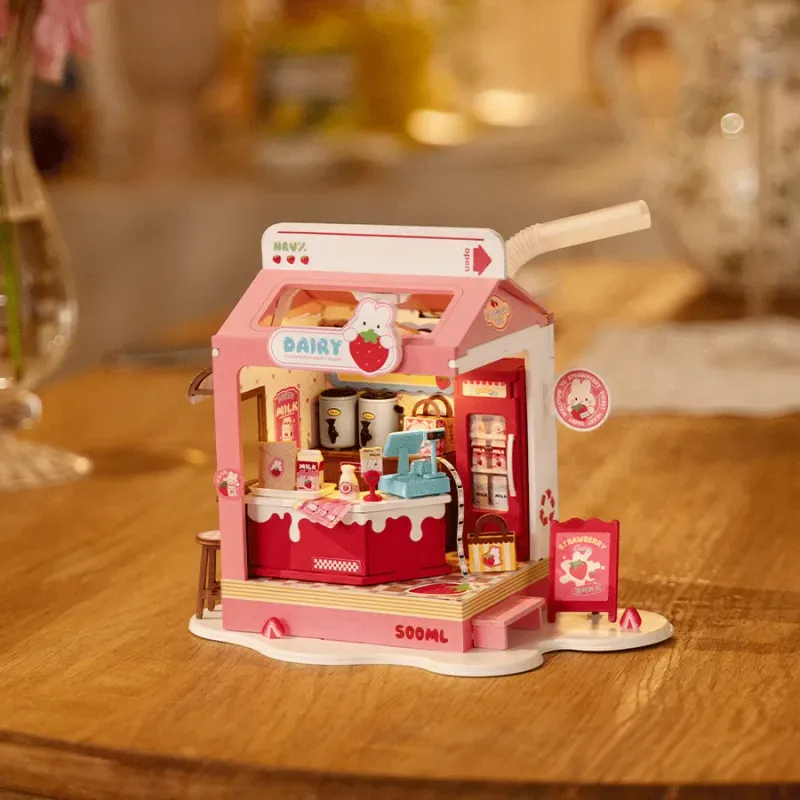 Kit maison miniature - Strawberry milk box - Rolife