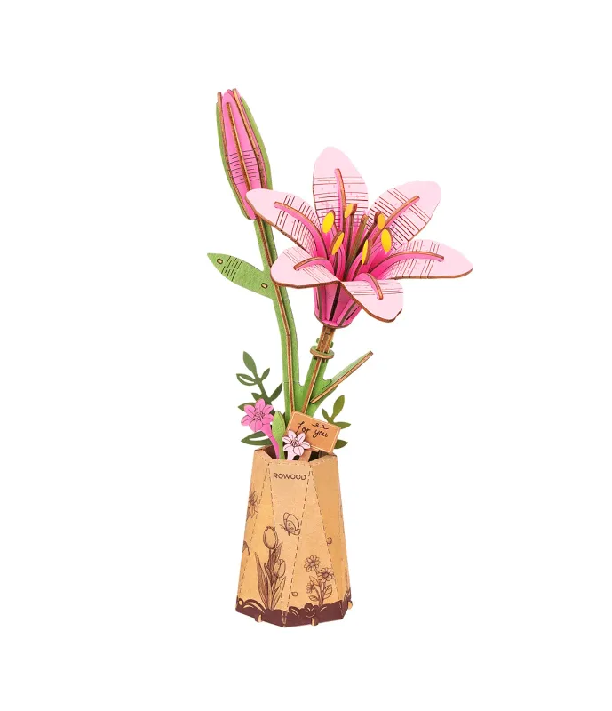 Lys rose - Wooden Bloom Craft - Rolife
