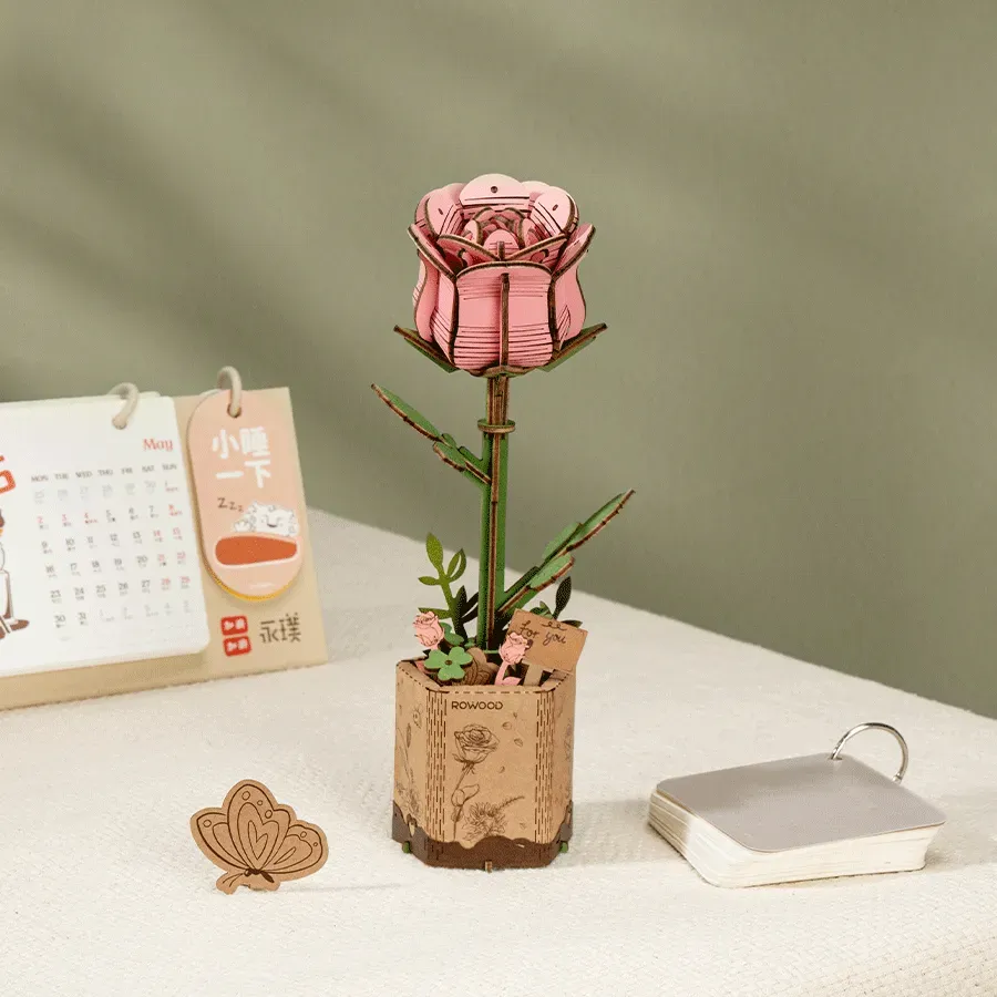 Rose  - Wooden Bloom Craft - Rolife