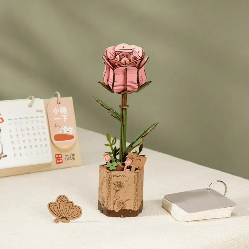 Rose  - Wooden Bloom Craft - Rolife