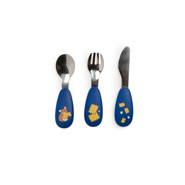 Set de couverts en silicone  "Puce & Pilou" - Moulin Roty