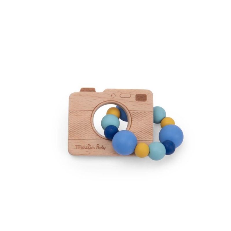 ​Hochet anneau de dentition Appareil photo "Puce & Pilou" - Moulin Roty