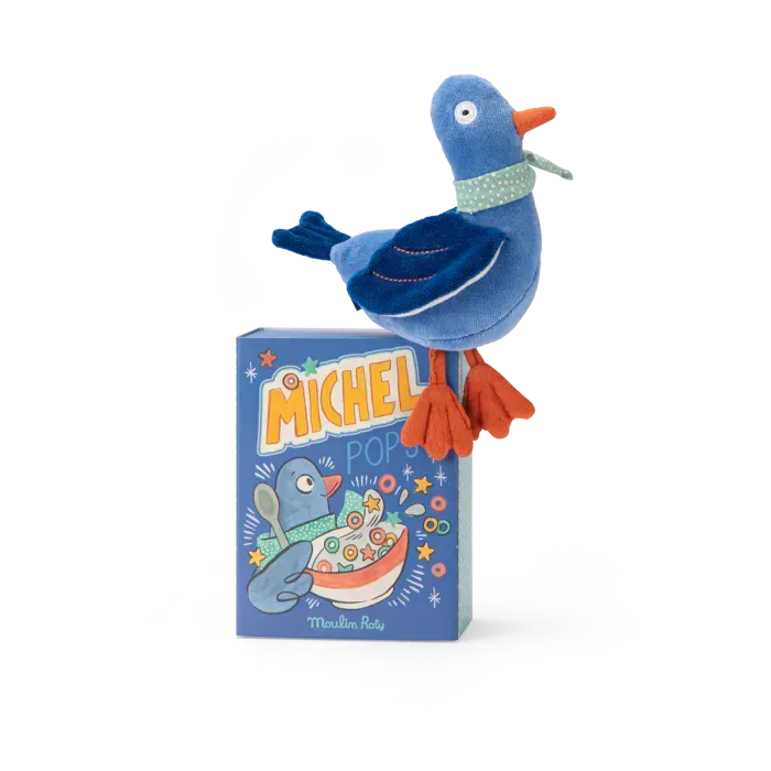 Poupée hochet Michel le pigeon "Puce & Pilou" - Moulin Roty