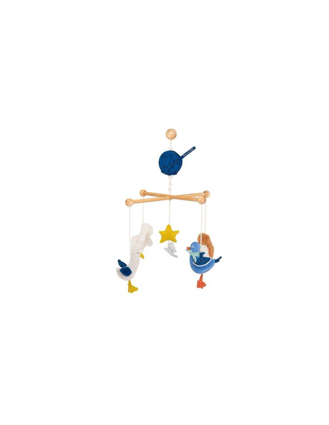 Mobil musical croisillons en bois "Puce & Pilou" - Moulin Roty