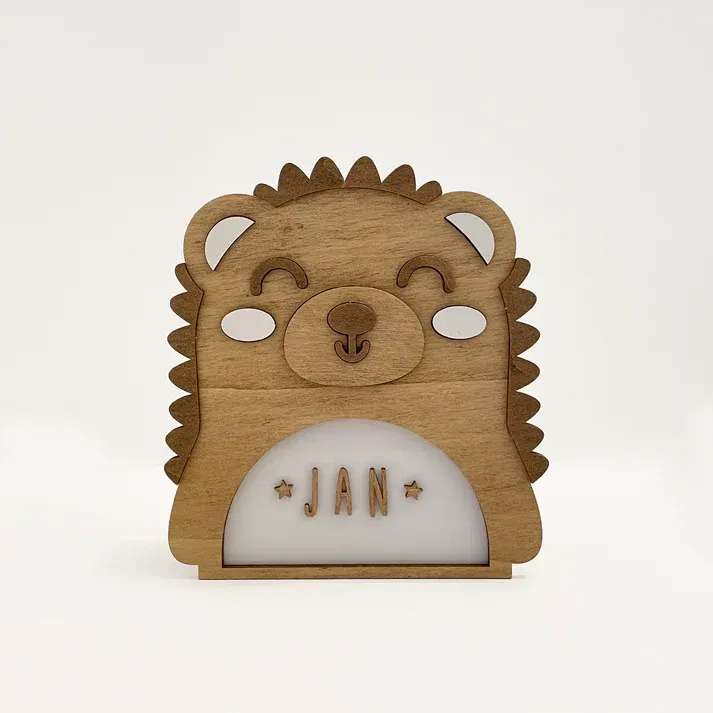 Lampe veilleuse hérisson personnalisable - Vintiun