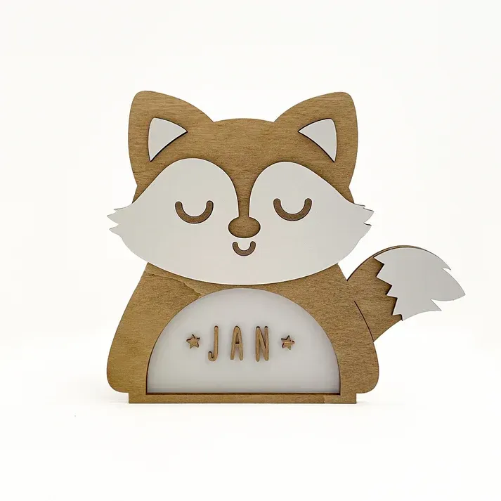 Lampe veilleuse renard personnalisable - Vintiun