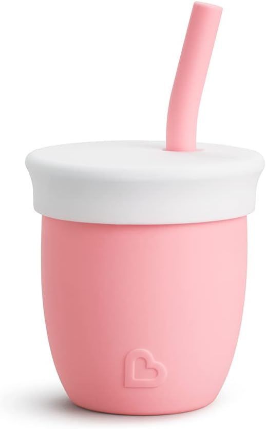 Tasse 2 en 1 rose avec paille 118ml - Munchkin
