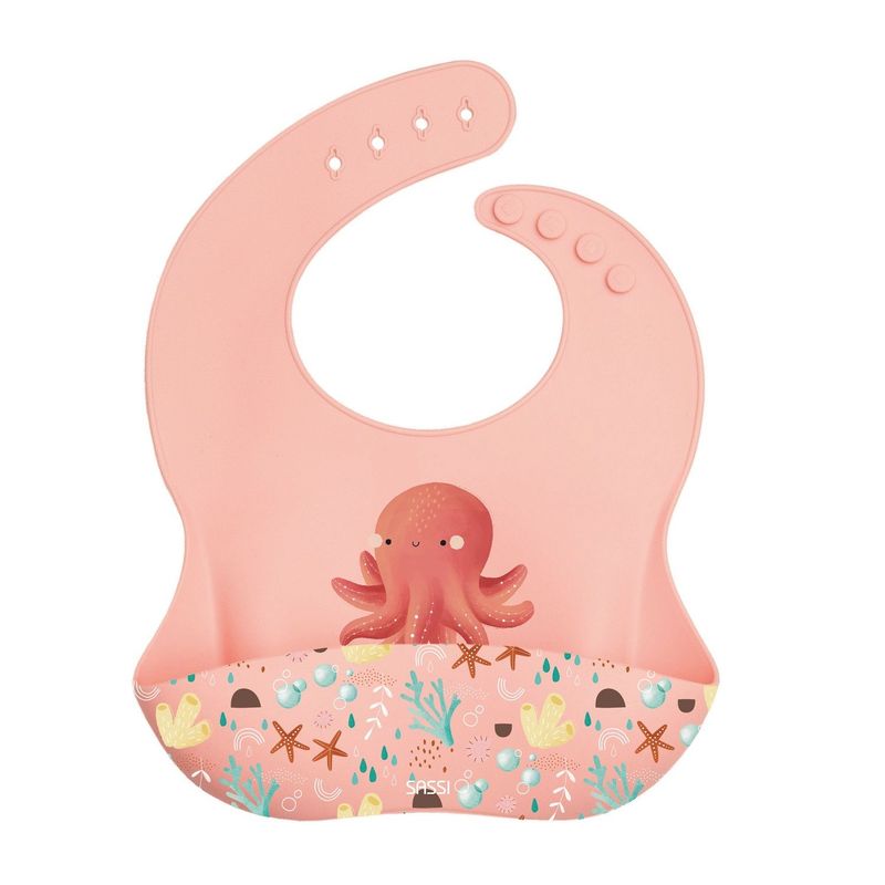 Bavoir en silicone octopus - Sassi