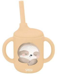 Tasse + paille en silicone paresseux - Sassi