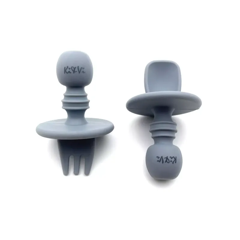 Mes petits couverts bleu en silicone - Ki & Vi