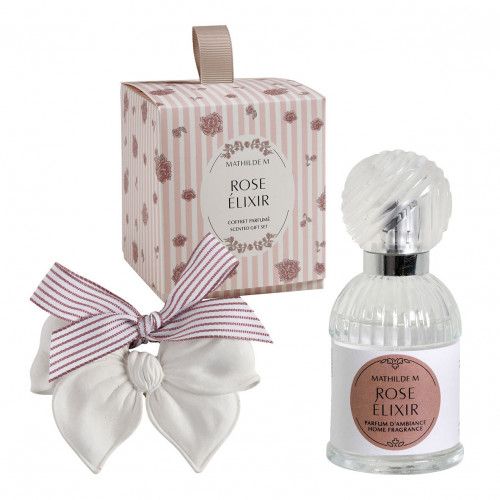 Coffret Les Intemporelles en Fleurs parfum d'ambiance 30 ml et décor parfumé - Rose Elixir