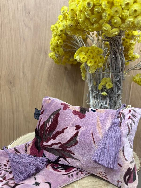 Pochettes VELVET rose Antique