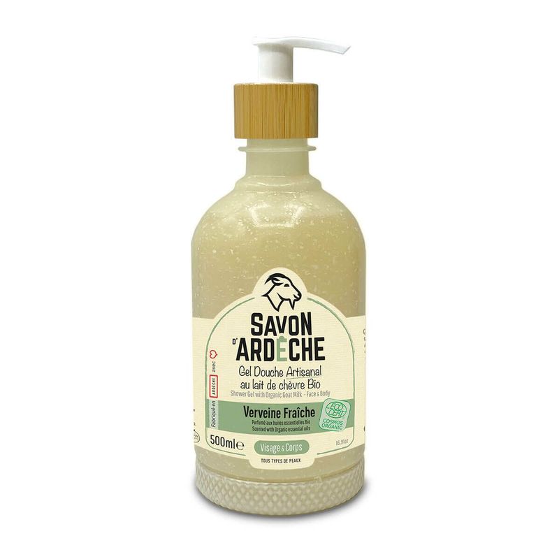Gel Douche Artisanal au Lait de Chèvre – Verveine Fraîche