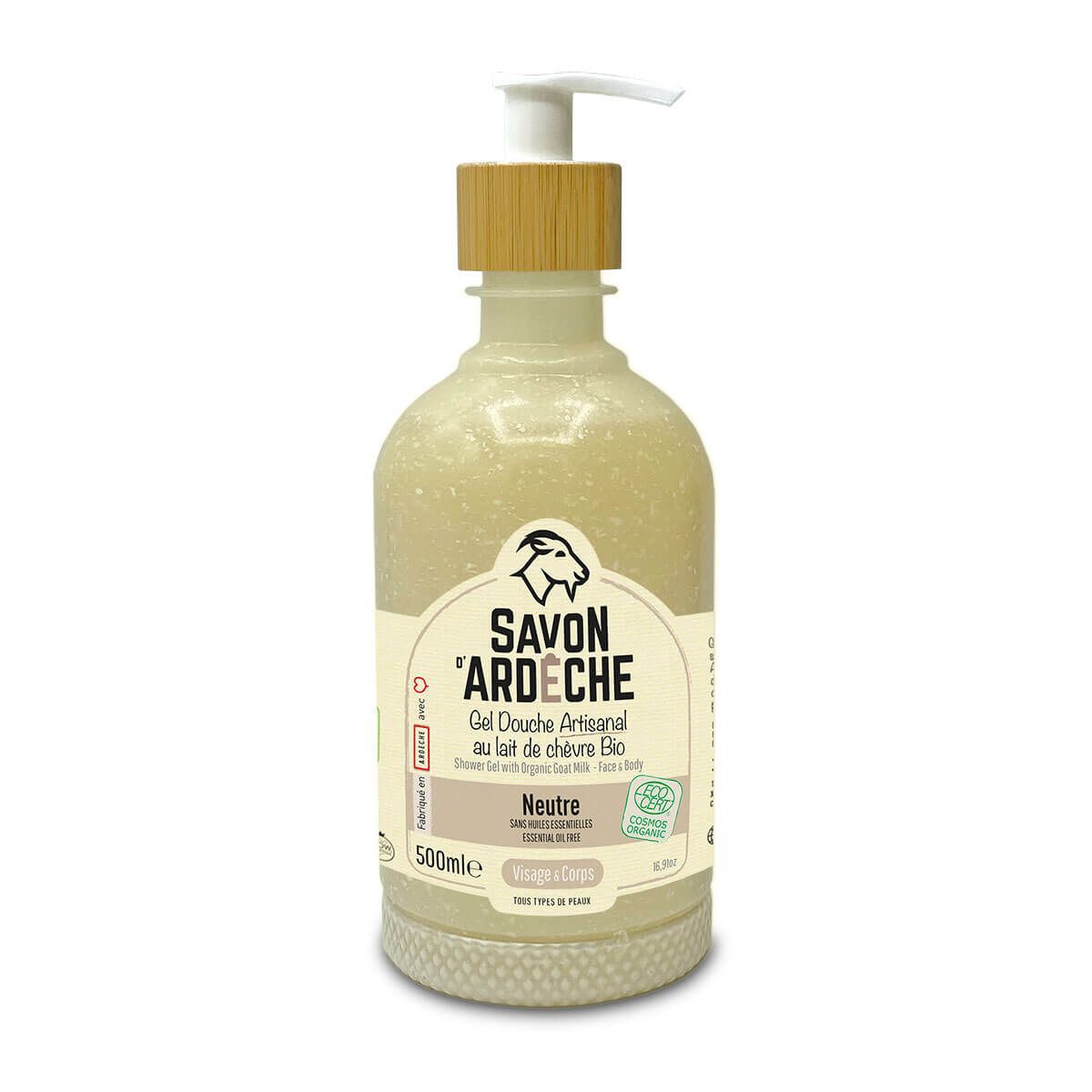 Gel Douche Artisanal au Lait de Chèvre – Neutre