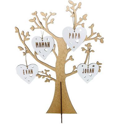 Arbre + 6 cœurs personnalisables - Vintiun (2 modèles au choix)
