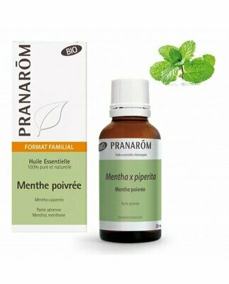 Huile Essentielle de Menthe Poivrée BIO 30ml - Pranarôm Huile Essentielle de Menthe Poivrée BIO 30ml - Pranarôm
