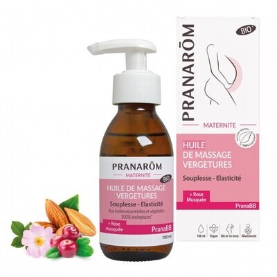 Huile de Massage Vergetures 100ml Bio - Pranarom Huile de Massage Vergetures 100ml Bio - Pranarom