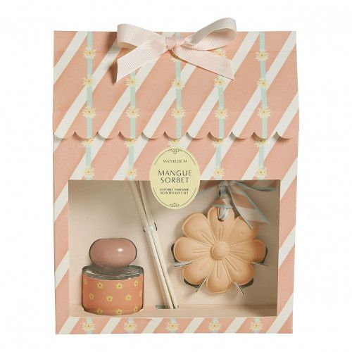 Coffret diffuseur de parfum 40 ml et décor Bain de Soleil - Mangue Sorbet Coffret diffuseur de parfum 40 ml et décor Bain de Soleil - Mangue Sorbet