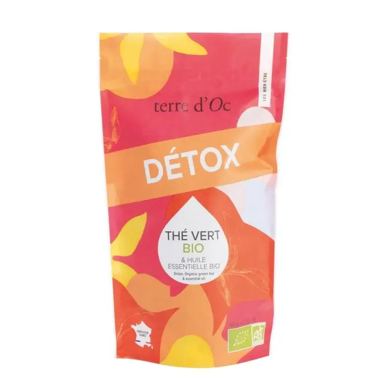 Thé vert & huile essentielle BIO - DETOX- Terre d'Oc Thé vert & huile essentielle BIO - DETOX- Terre d'Oc
