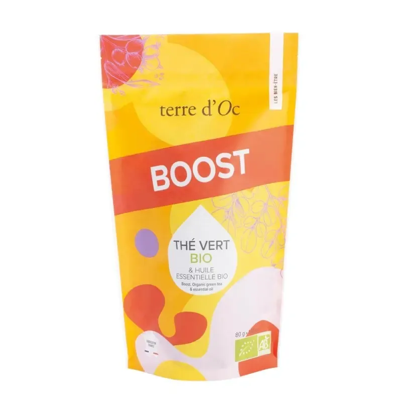Thé vert & huile essentielle BIO - BOOST- Terre d'Oc Thé vert & huile essentielle BIO - BOOST- Terre d'Oc