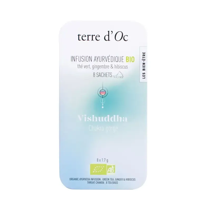 Infusion ayurvédique bio Chakra gorge Terre d'Oc Infusion ayurvédique bio Chakra gorge Terre d'Oc