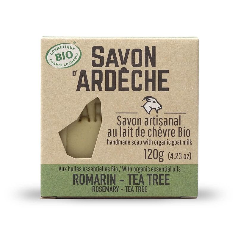 Savon artisanal au lait de chèvre Bio - Romarin Tee Trea