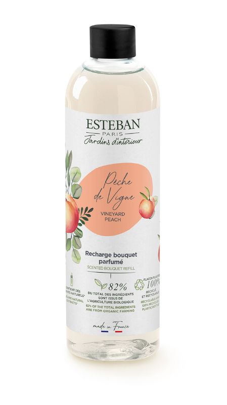 Recharge pour bouquet parfumé Pêche de vigne 200ml - ESTEBAN Recharge pour bouquet parfumé Pêche de vigne 200ml - ESTEBAN