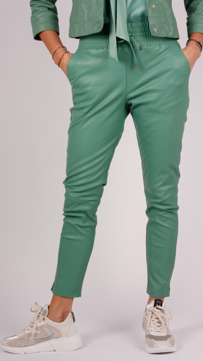 IBANA leren broek groen