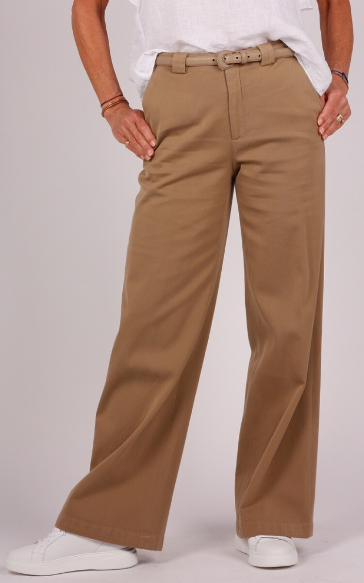 Closed broek camel
